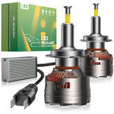 V7 Brightest H7 150W 360°Full Illumination LED Headlight Bulbs 900% Brighter Than Halogen and 50,000Hrs Lifespan | Hawkglow